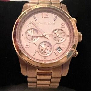 Michael Kors Women's Watch MK5128 Runway Chronograph Rose Gold Working
